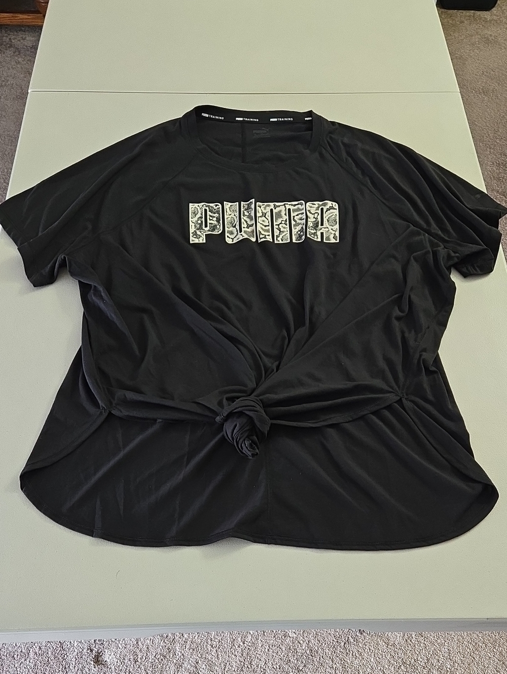 PUMA Black Logo Graphic Tee